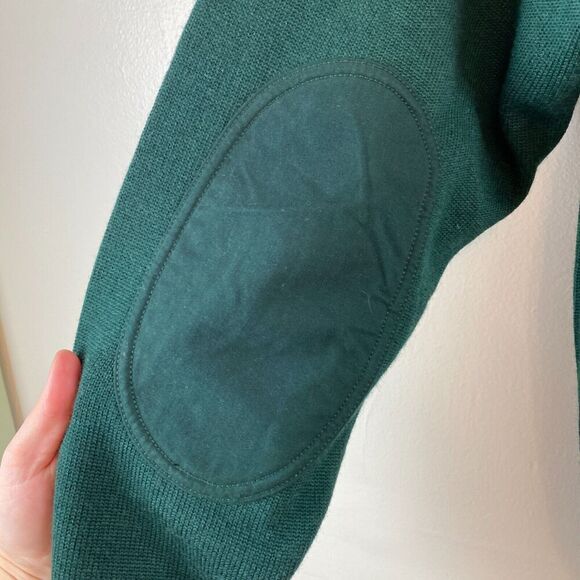 Vintage Paul & Shark Yachting Wool Knit Sweater Elbow Patch Mens size L Green - Picture 5 of 10